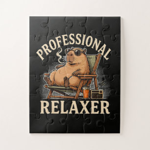 Lustiger Capybara-Professioneller Entspanner Puzzle