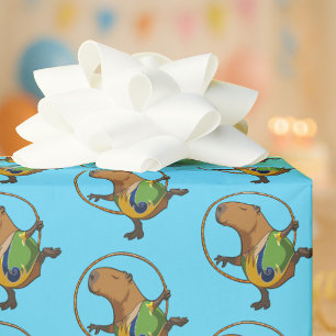 Lustiger Capybara-Tänzer Rhythmische Sportgymnasti Geschenkpapier