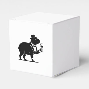 Lustiger Capybara-Weinglas Minimalist Modern Geschenkschachtel