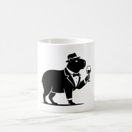 Lustiger Capybara-Weinglas Minimalist Modern Kaffeetasse