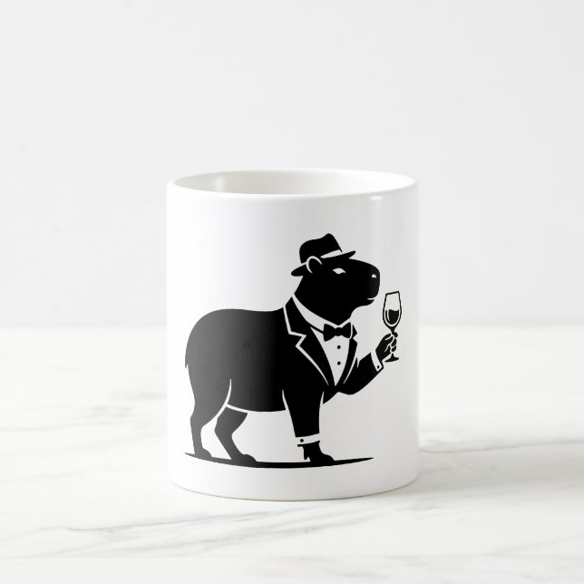 Lustiger Capybara-Weinglas Minimalist Modern Kaffeetasse (Mittel)