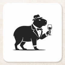Lustiger Capybara-Weinglas Minimalist Modern