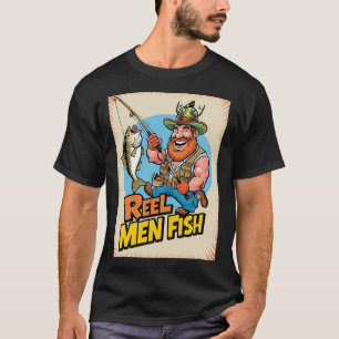 Lustiger Cartoon-Angler: Reel Men fischen fürs Ang T-Shirt