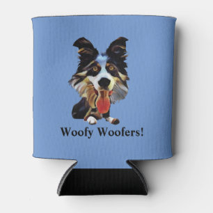 Lustiger Cartoon Border Collie Getränkehalter Dosenkühler