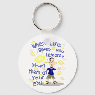 Lustiger Cartoon brechen oben Schlüsselanhänger