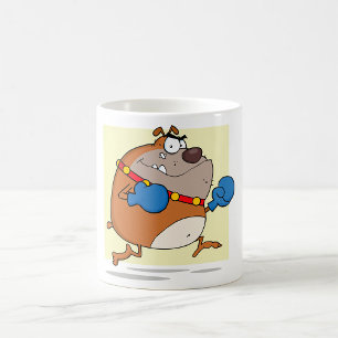 Lustiger Cartoon Bulldogge Boxer Hund Kaffeetasse