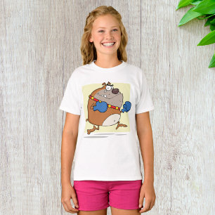 Lustiger Cartoon Bulldogge Boxer Hund T-Shirt