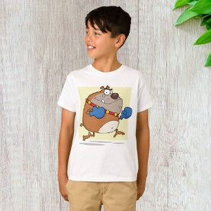 Lustiger Cartoon Bulldogge Boxer Hund T-Shirt