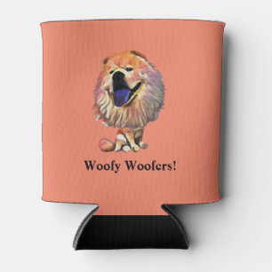 Lustiger Cartoon Chow Chow Getränkehalter Dosenkühler