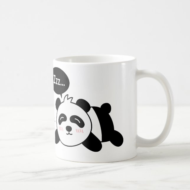 Lustiger Cartoon des niedlichen Schlafenpandas Tasse (Rechts)