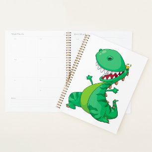 Lustiger Cartoon-Dinosaur brüllender T-Rex Planer