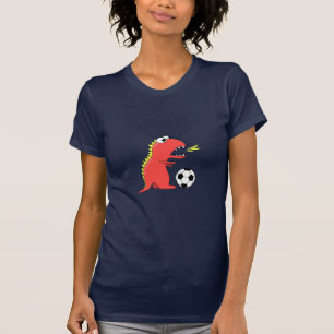 Lustiger Cartoon-Dinosaurier, der der T-Shirt