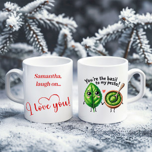 Lustiger Cartoon-Essen-Becher Personalisiertes Val Kaffeetasse