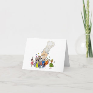 Lustiger Cartoon-Franzose-Koch Karte