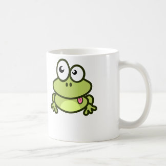 Lustiger Cartoon-Frosch - weißer Kaffee-Tasse Kaffeetasse
