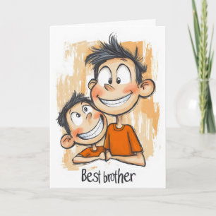 Lustiger Cartoon für die beste Bruder-Familie Feiertagskarte