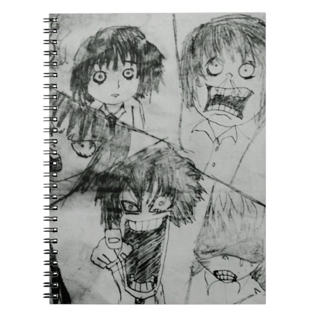 lustiger Cartoon Gesichtsausdruck Notizblock (Vorderseite)