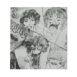 lustiger Cartoon Gesichtsausdruck Notizblock