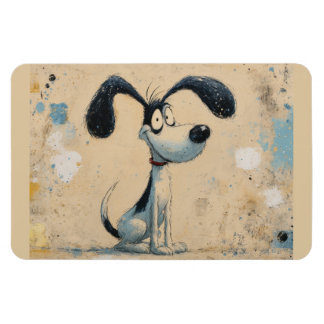 Lustiger Cartoon-Hund – Whimsische süße Hundekunst Magnet