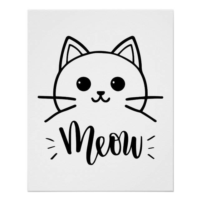 Lustiger Cartoon-Katz-Vektor. Druck für T-Shirt, K (Vorderseite)