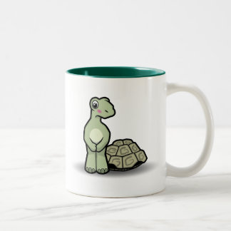 Lustiger Cartoon-Muschel-lose Schildkröten-Tasse Zweifarbige Tasse