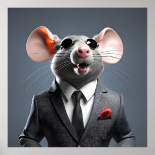 lustiger Cartoon Poster