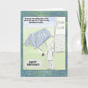 Lustiger Cartoon rollt Geburtstags-Karte Karte