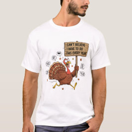 Lustiger Cartoon zum Thanksgiving-Stress T-Shirt