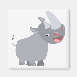 Lustiger Cartoonrhino-Magnet Magnet