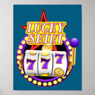 Lustiger Casino-Spielautomat Jackt Glücklich  Poster