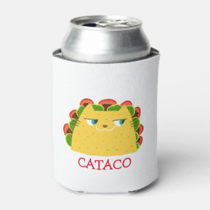 Lustiger Cataco-Dosenkühler Süßer Katz-Taco-Wortwi Dosenkühler