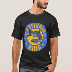 Lustiger Catfishing Wels König Angeln Jäger Fisch T-Shirt