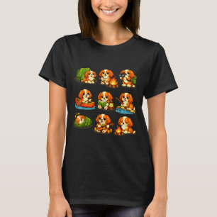 Lustiger Cavalier beim Camping süßer Hund beim Wan T-Shirt