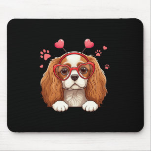Lustiger Cavalier King Charles Spaniel Herz Kopf V Mousepad