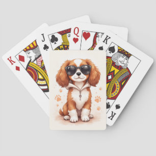 Lustiger Cavalier King Charles Spaniel Kawaii Hund Spielkarten