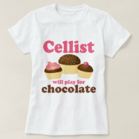 Lustiger Cello-Schokoladen-Entwurf