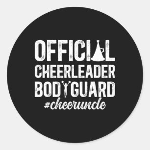 Lustiger Cheer-Onkel eines Cheerleader-Onkels Chee Runder Aufkleber