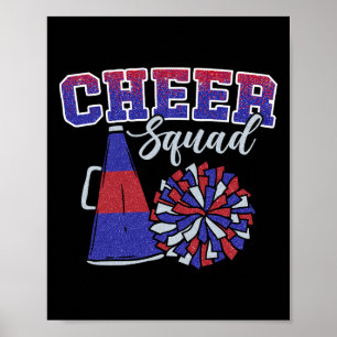 Lustiger Cheerleader Cheer Squad Cheerleading Rot Poster