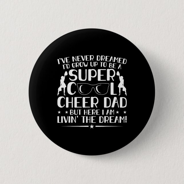 Lustiger Cheerleading-Vater Cheer Vater Cheerleadi Button (Vorderseite)