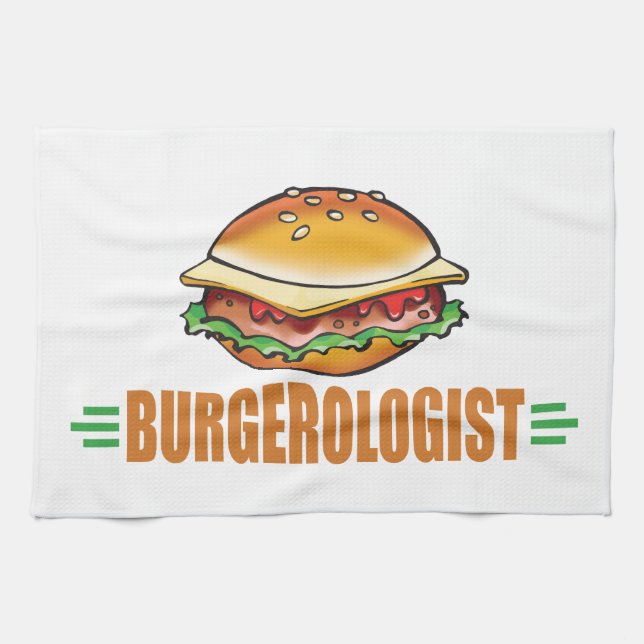 Lustiger Cheeseburger Handtuch (Horizontal)