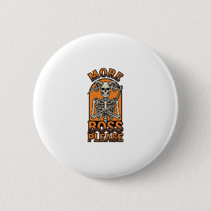 Lustiger Chef-Skelett Vintage-Halloween-Shirt_1 Button