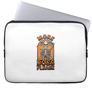 Lustiger Chef-Skelett Vintage-Halloween-Shirt_1 Laptopschutzhülle