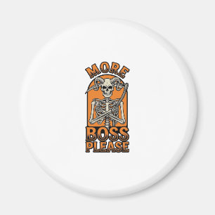 Lustiger Chef-Skelett Vintage-Halloween-Shirt_1 Magnet