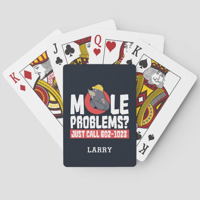 Lustiger Chemie-Lehrer-Mole-Problem Spielkarten (Rückseite)