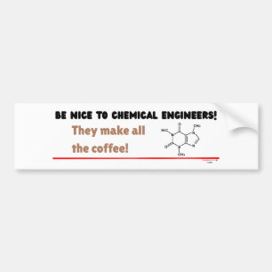 Lustiger Chemieingenieur — Seid nett zu ChemE Autoaufkleber