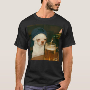 Lustiger Chihuahua-Bier-Meme-Hund-Meme T-Shirt