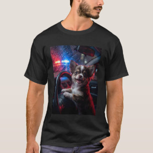 Lustiger Chihuahua-Hund fährt Meme angehalten T-Shirt