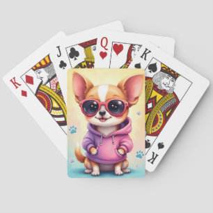 Lustiger Chihuahua Kawaii Hund Spielkarten