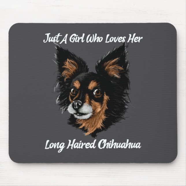 Lustiger Chihuahua nur ein Mädchen  Mousepad (Vorne)