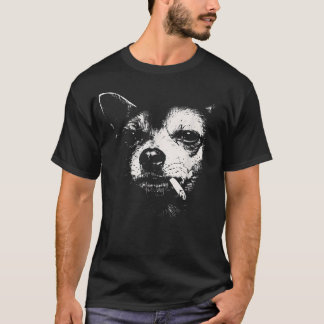 Lustiger Chihuahua raucht Zigarette T-Shirt